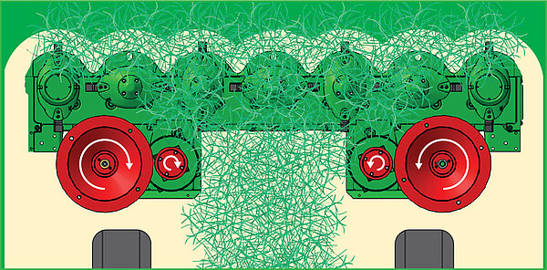 Active swath drums