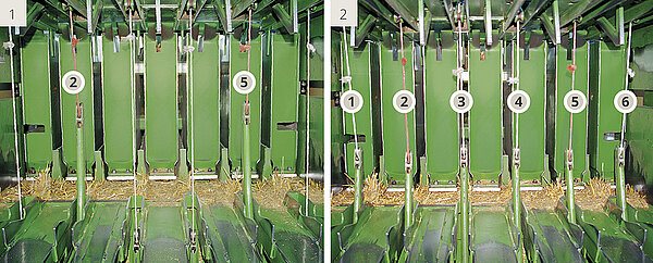 Divided needle yokes